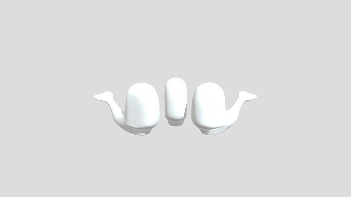 Big Head Whale Ornament Set