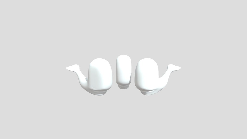 Big Head Whale Ornament Set