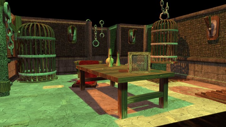 Old Dungeon Torture Chamber 3D Model