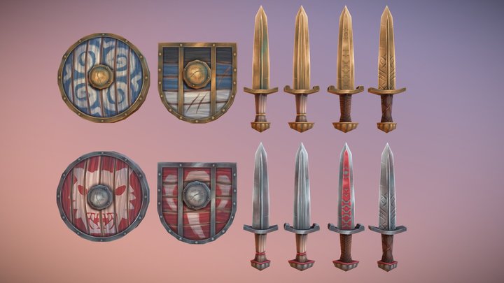 Sunseeker Shields and Swords Demo 1 3D Model