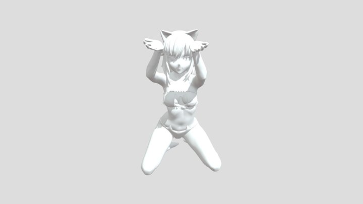 Cat Girl-A Stand 3D Model
