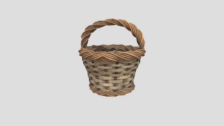 Empty Fruit Basket 3D Model