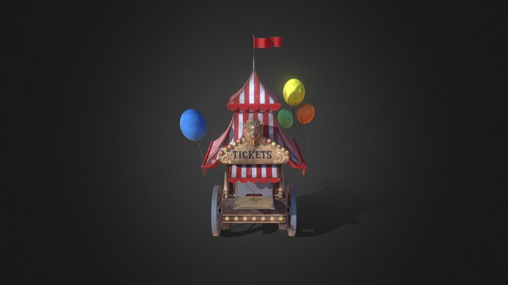 Circus Ticket Office 3D Model