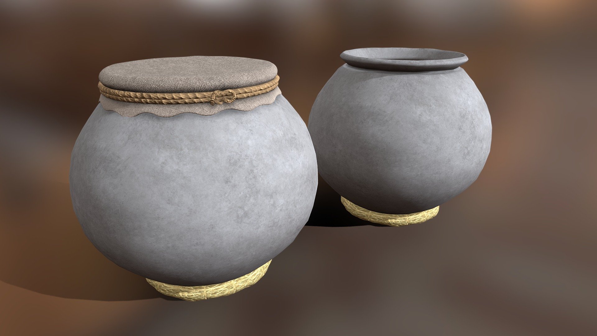 Storage pots - 3D model by visualdimension [f834313] - Sketchfab