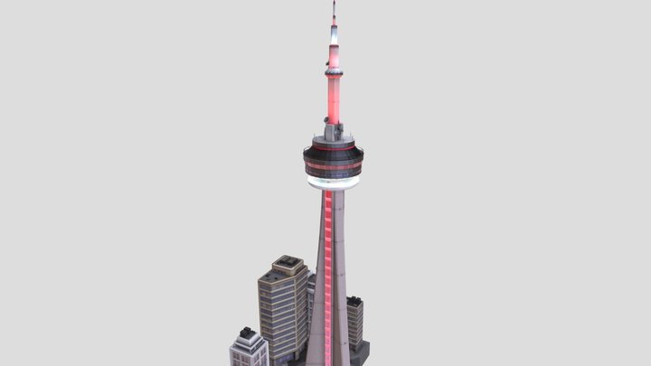 CN Tower (Toronto, Canada) - Game Ready 3D Model