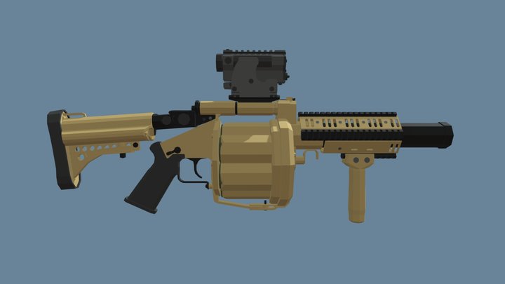 Milkor MGL (Low-Poly) 3D Model