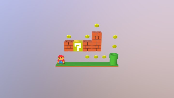 Mario World by Jeroen 3D Model