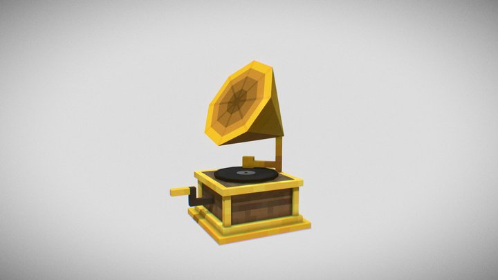 Gramophone (Longer animation version) 3D Model