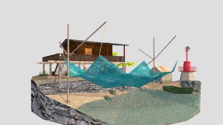 DAE Diorama-By the ocean 3D Model