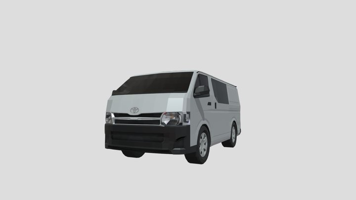 Low Poly 2013 Toyota HiAce 3D Model