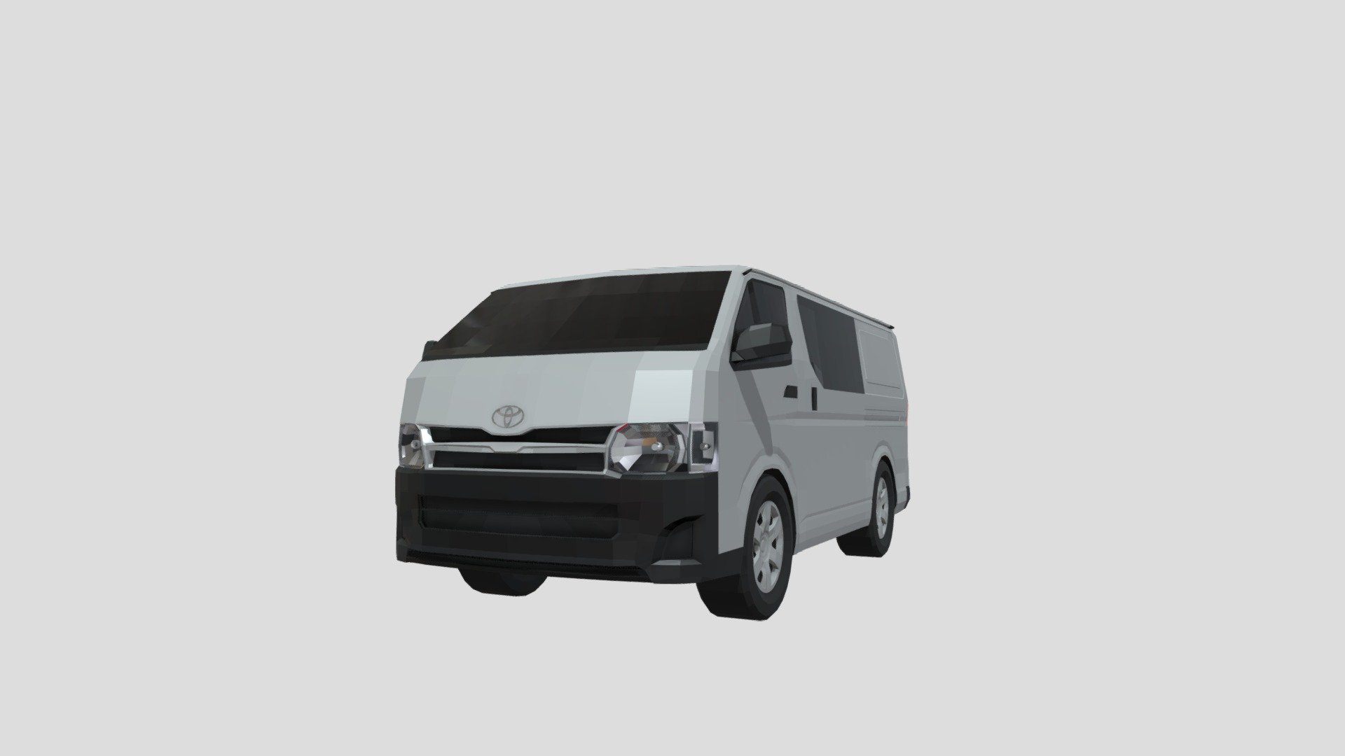 Low Poly 2013 Toyota HiAce - Download Free 3D model by Alvin.Woodly