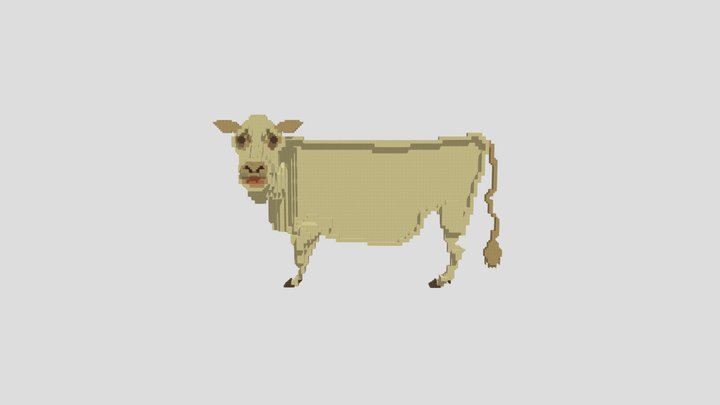 Wooden Cow 3D Model