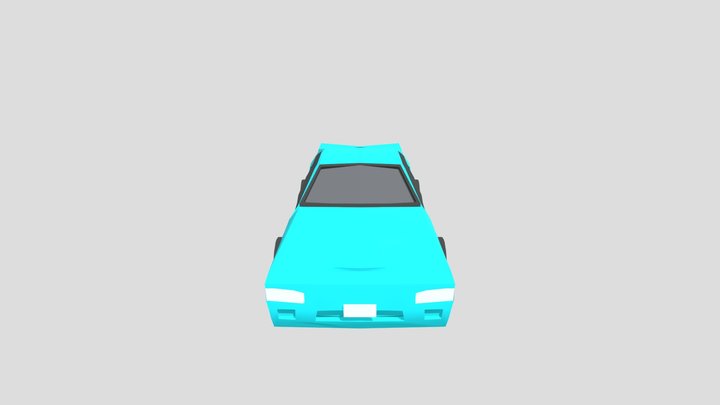 Blue Lowpoly Car