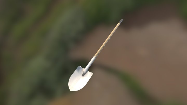 Low-Poly Shovel 3D Model