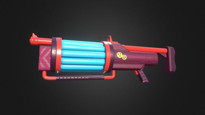 Hyper Blaster X-10 3D Model