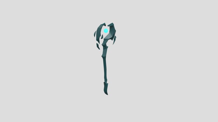 Electric staff low-poly 3D Model