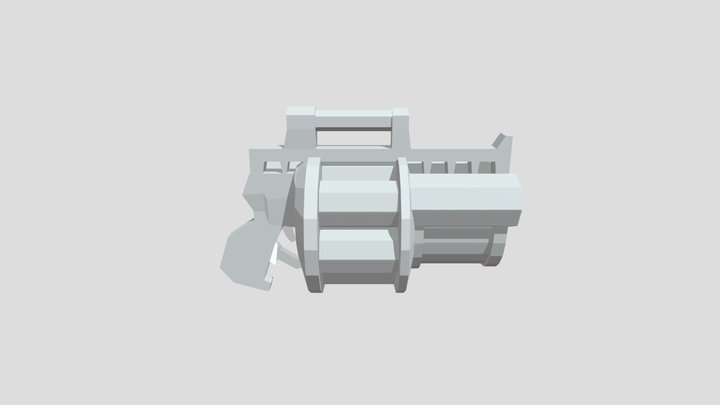 Gun Untextured 3D Model