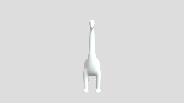 Cartoon Brachiosaurus – Gratis 3D-model STL