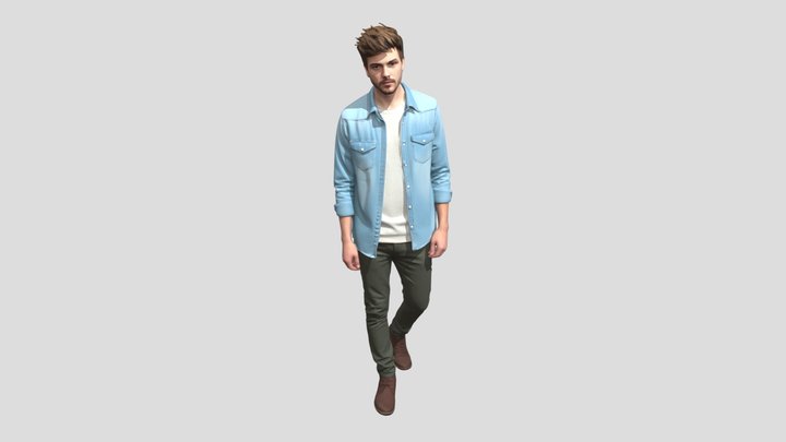 Casual Denim Outfit – Modello 3D gratuito STL