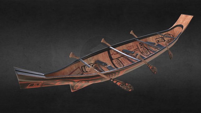 Haida kanoe 3D Model