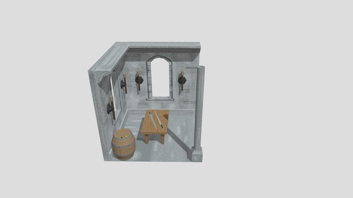Witcher Viper Swords Scene 3D Model