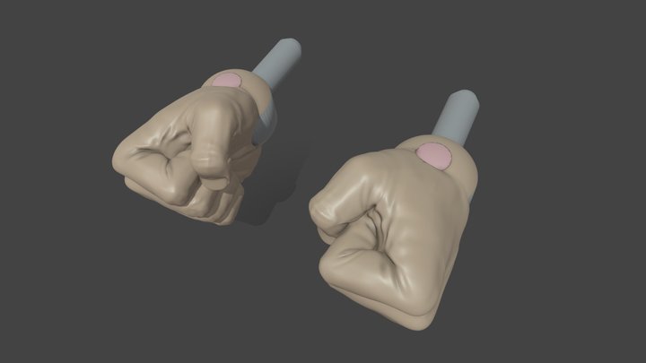 Fists_ Articulated 3D Model