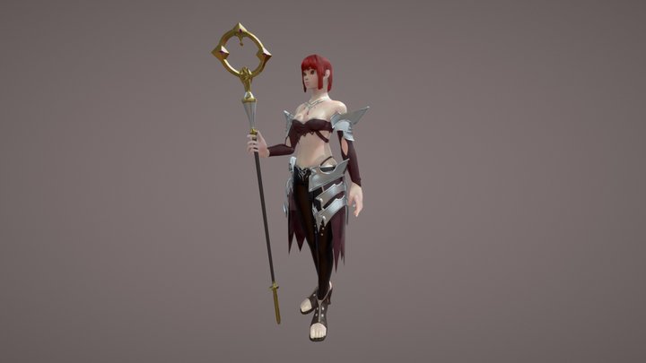 Female wizard 3D Model