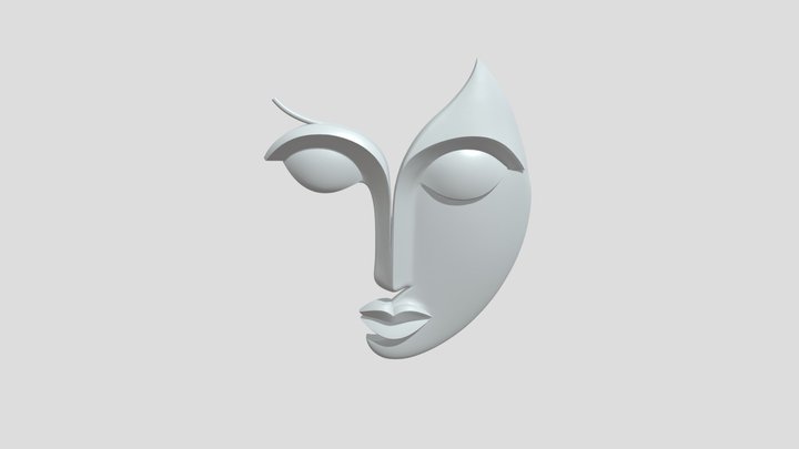 Abstract face sculpture 3D Model