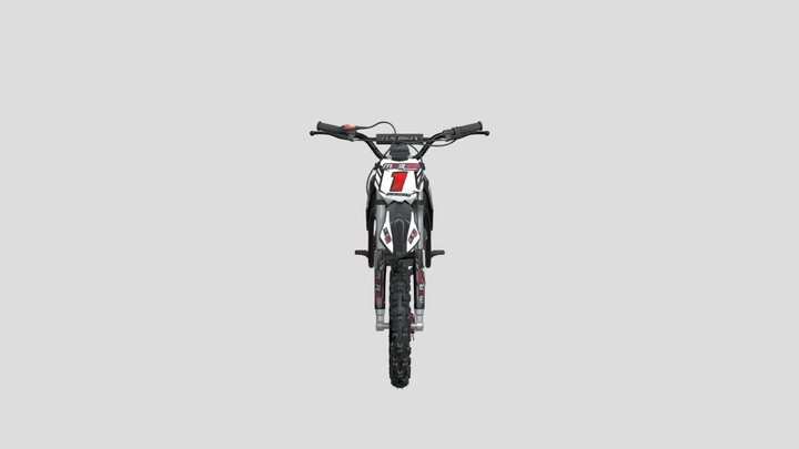 MXR 50cc Motorbike Black 3D Model
