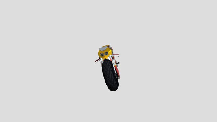 Dieselpunk motorcycle 3D Model