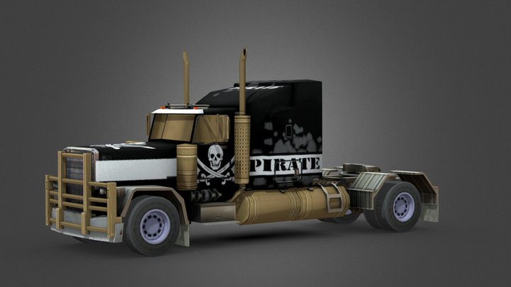Peterbilt 353 Paint 3 Black White Pirate