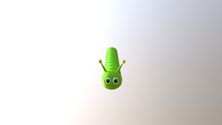 Caterpillar Crawl Animation 3D Model