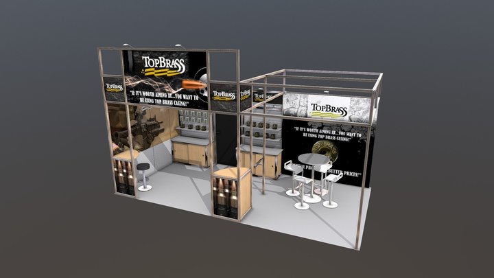 Top Brass 10x20 Island Exhibit 3D Model