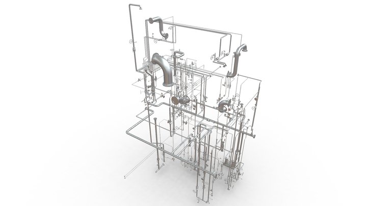 Process Plant UAE - Piping 3D Model