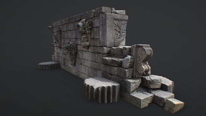 Guild Park & Gardens - Wall Structure 3D Model