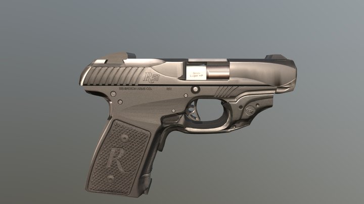 9mm luger pistol 3D Model