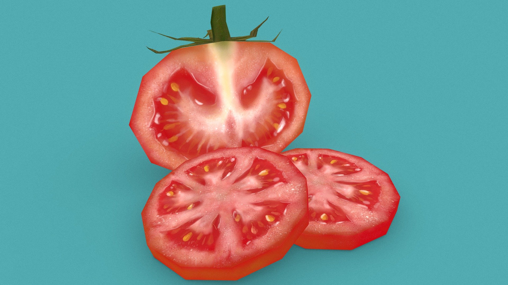 Handpainted Lowpoly Tomatoes