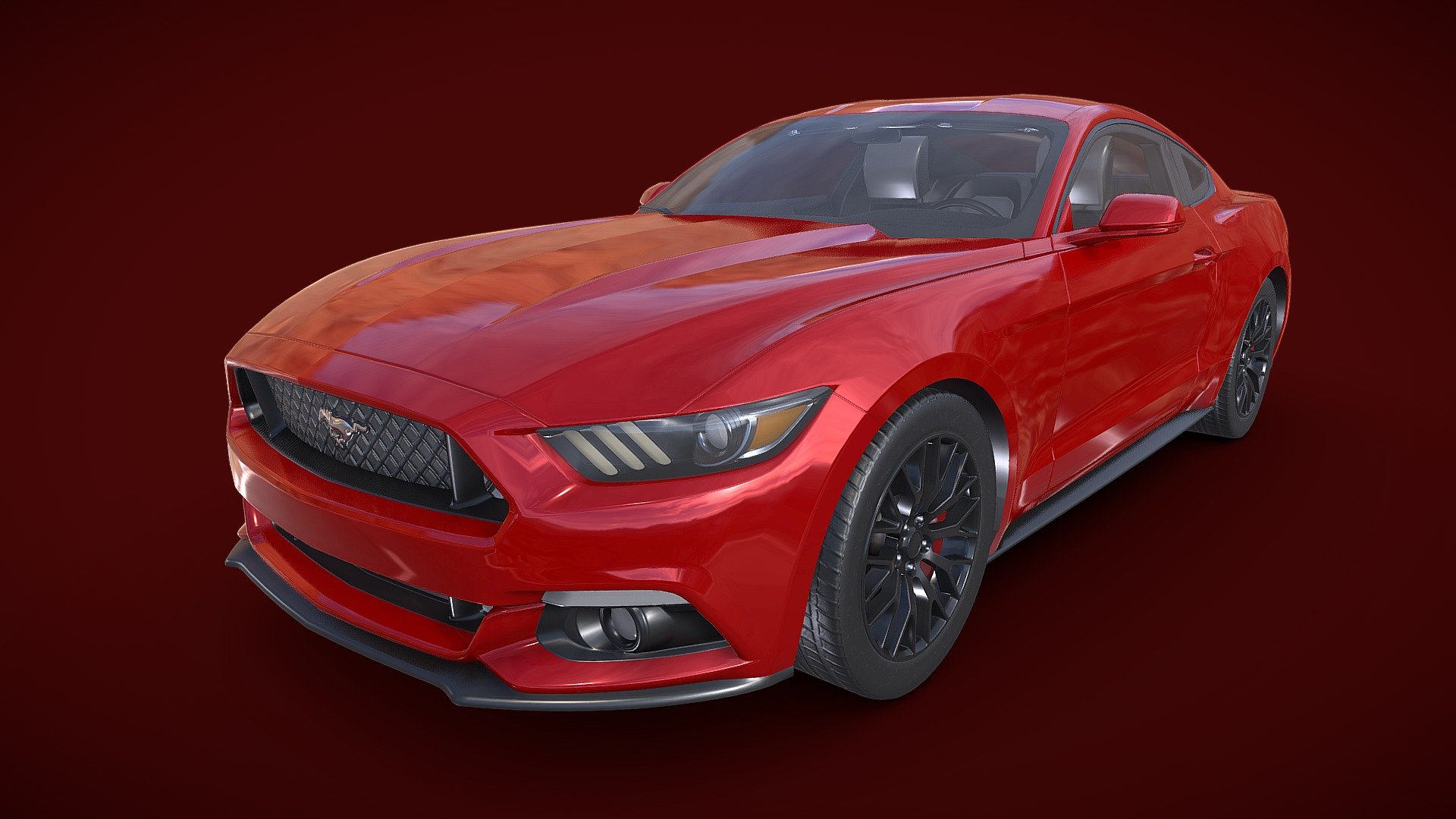Ford Mustang 2015 - 3D model by A.I.R (@air3ddd) [f85660d], image size:1920x1080