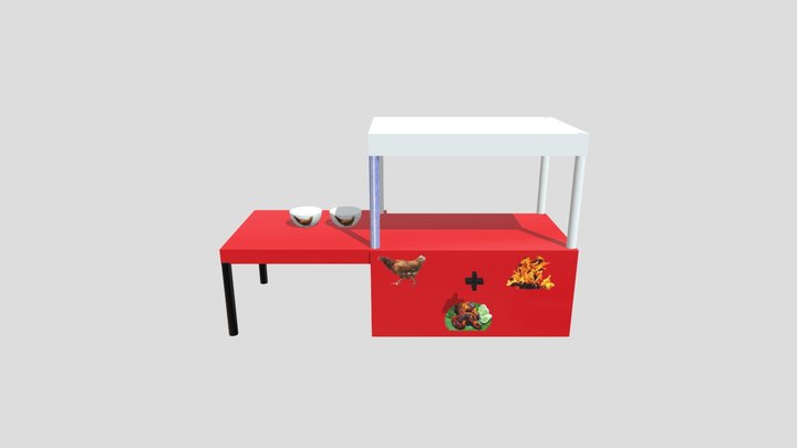 BOOTH Chicken Grilled 3D Model