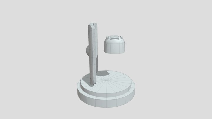 rough helm + shield chess rook mk1 3D Model