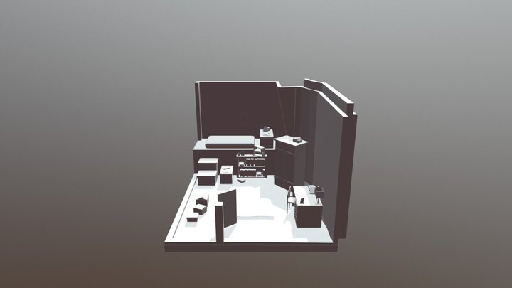speed modeling (4h) teenage bedroom 3D Model
