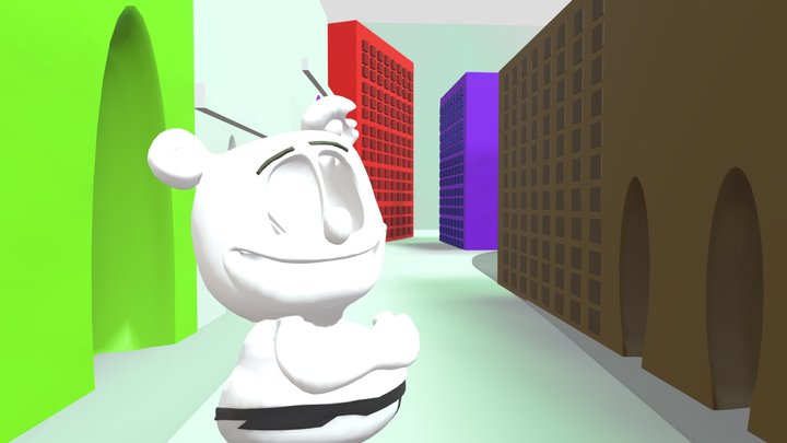 Gummibar Dancing And Falling 3D Model