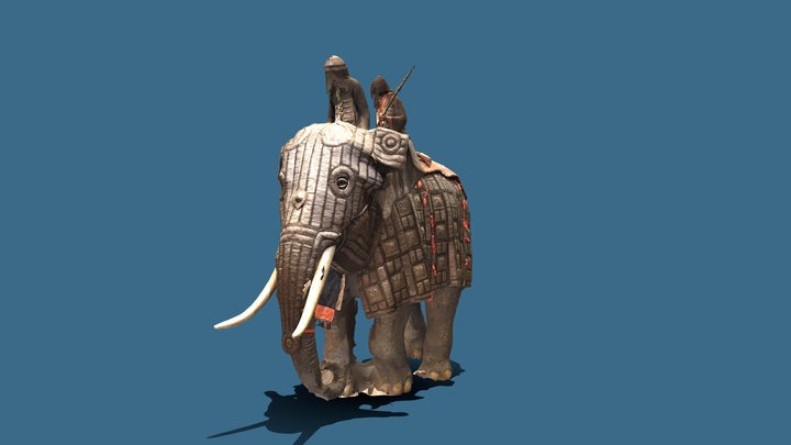 Armoured Elephant 3D Model
