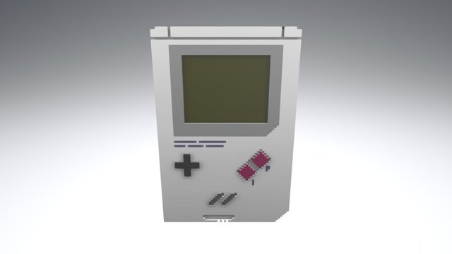 Voxel Gameboy 3D Model