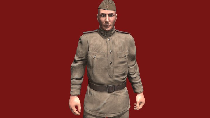 WW2 Soviet Uniform 3D Model