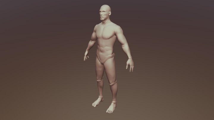 Posing Man - Nomad Sculpt + Tutorial Video 3D Model