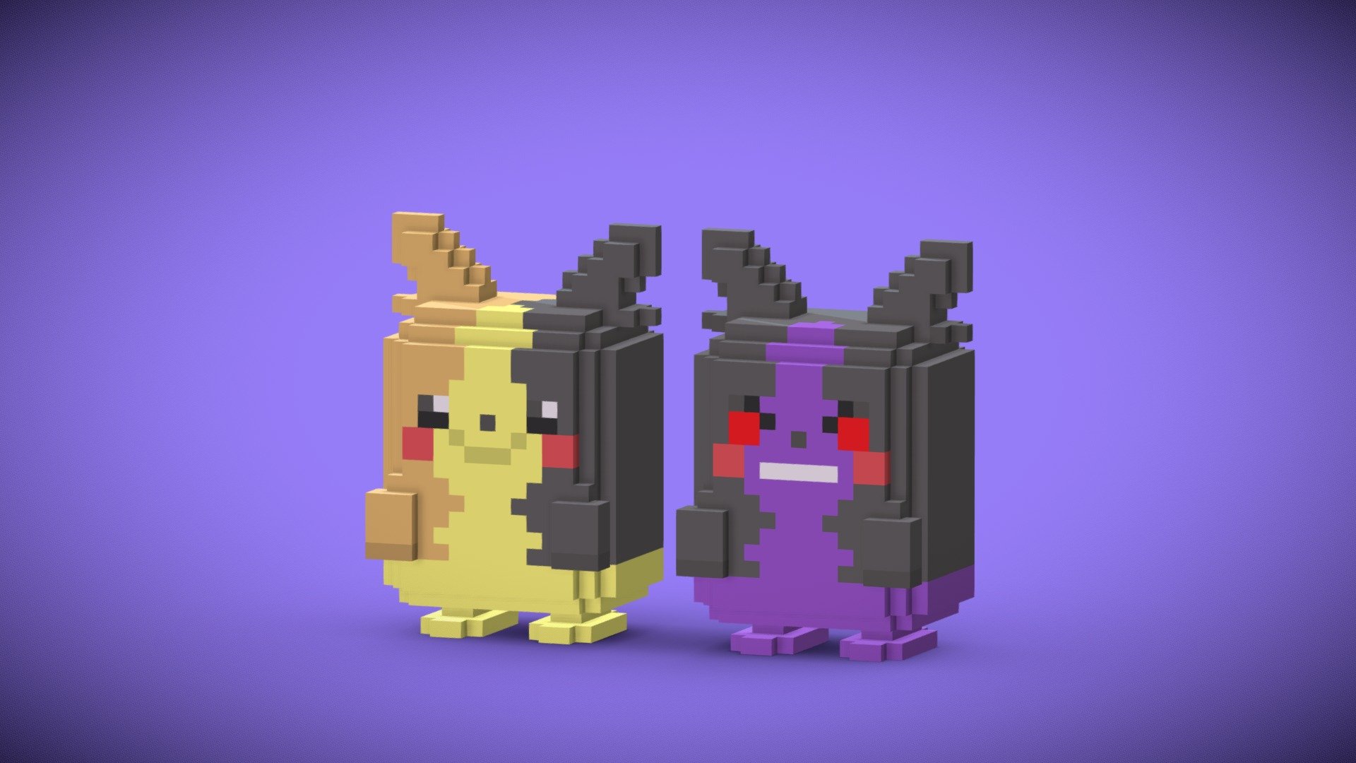 Morpeko Voxel Art