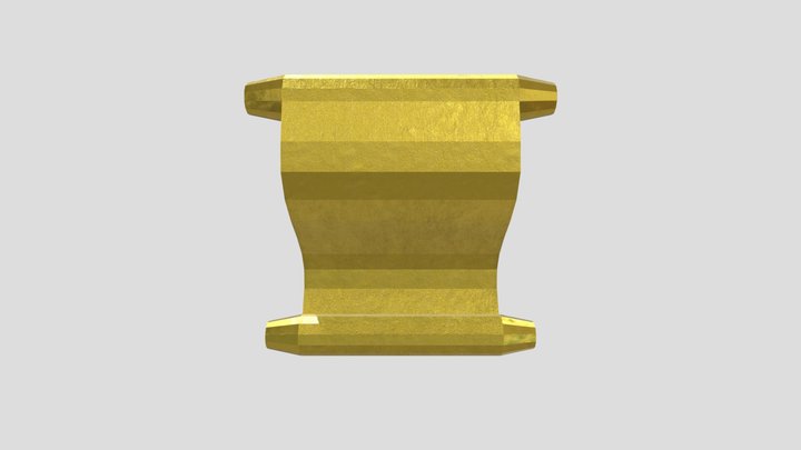 Golden Scroll 3D Model