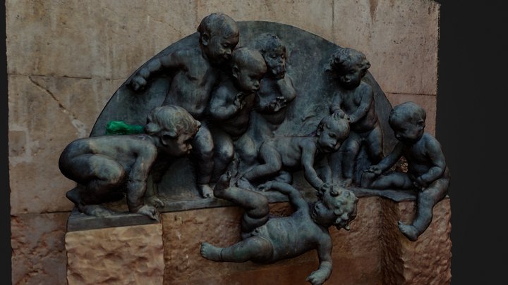 Fuente de los Niños Mariano Benlliure 3D Model