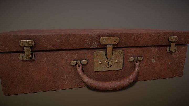 Leather Suitcase 3D Model